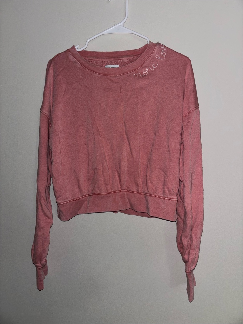 Women's Dusty Rose Cropped Sweatshirt - Unbranded